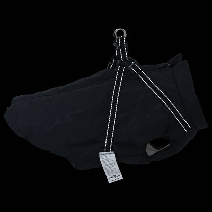 Dog Coat Black L48 Fleece and Polyester