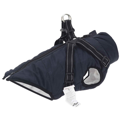Dog Coat Navy Blue L28 Fleece and Polyester