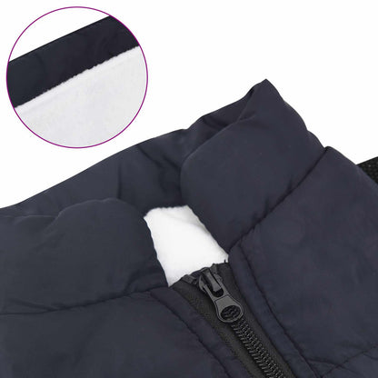Dog Coat Navy Blue L32 Fleece and Polyester