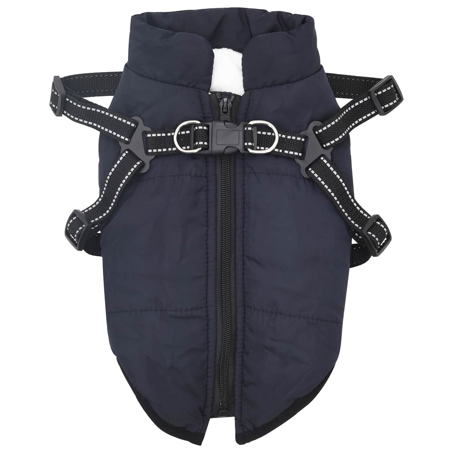 Dog Coat Navy Blue L40 Fleece and Polyester