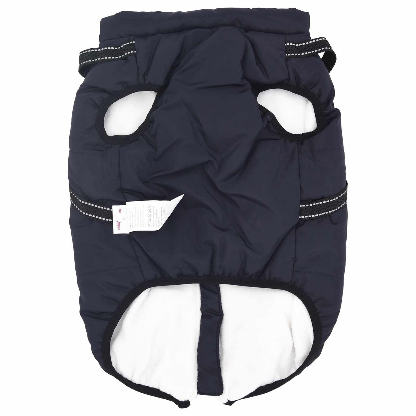 Dog Coat Navy Blue L48 Fleece and Polyester