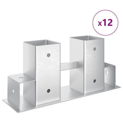 Firewood Stack Aid 12 pcs Silver 34 x 10 x 15 cm Steel