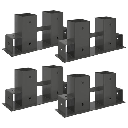 Firewood Stack Aid 4 pcs Anthracite 34 x 10 x 15 cm Steel