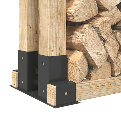 Firewood Stack Aid 4 pcs Anthracite 34 x 10 x 15 cm Steel