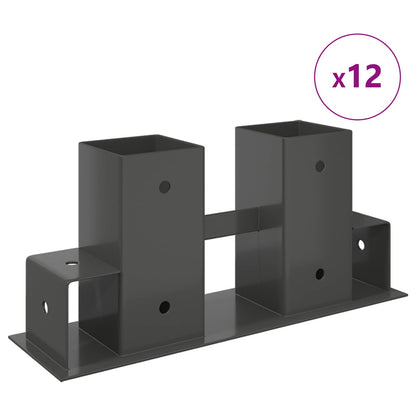 Firewood Stack Aid 12 pcs Anthracite 34 x 10 x 15 cm Steel