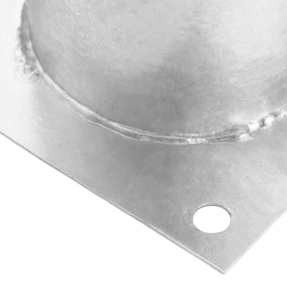 Round Ground Anchor 4 pcs Silver 15 x 15 x 15 cm Metal