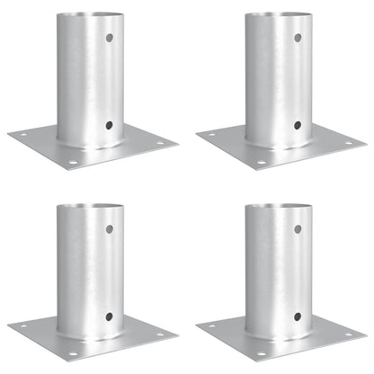Round Ground Anchor 4 pcs Silver 15 x 15 x 15 cm Metal