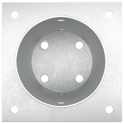 Round Ground Anchor 4 pcs Silver 15 x 15 x 15 cm Metal