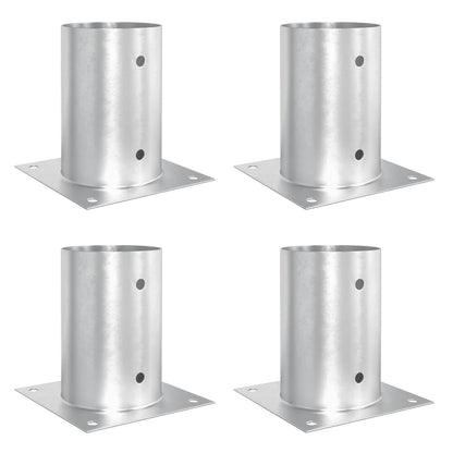 Round Ground Anchor 4 pcs Silver 15 x 15 x 15 cm Metal