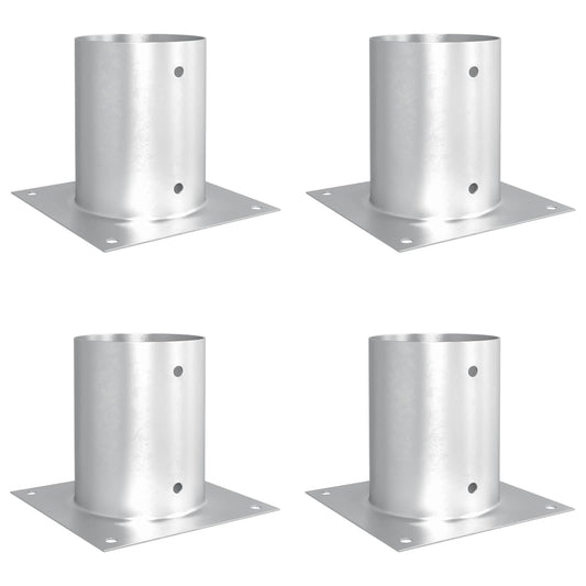 Round Ground Anchor 4 pcs Silver 18 x 18 x15 cm Metal