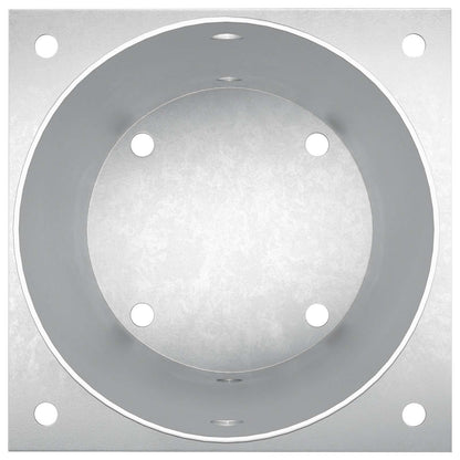 Round Ground Anchor 12 pcs Silver 18 x 18 x15 cm Metal