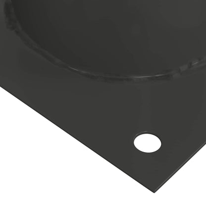 Round Ground Anchor 4 pcs Anthracite 15 x 15 x 15 cm Metal