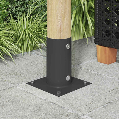 Round Ground Anchor 12 pcs Anthracite 15 x 15 x 15 cm Metal