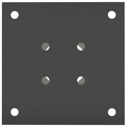 Round Ground Anchor 12 pcs Anthracite 15 x 15 x 15 cm Metal