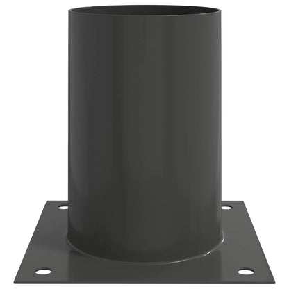 Round Ground Anchor 4 pcs Anthracite 15 x 15 x 15 cm Metal