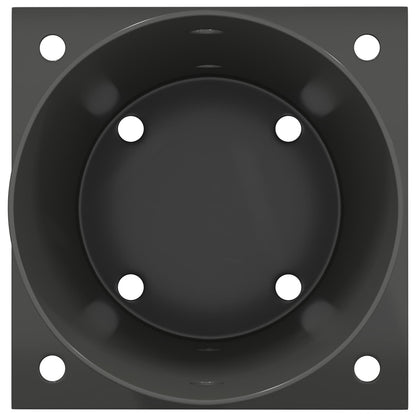 Round Ground Anchor 4 pcs Anthracite 15 x 15 x 15 cm Metal