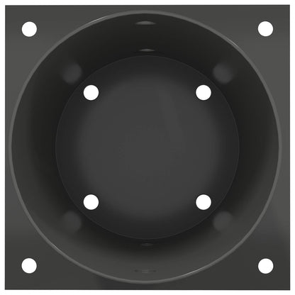 Round Ground Anchor 12 pcs Anthracite 18 x 18 x15 cm Metal