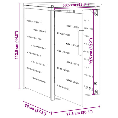 Wheelie Bin Storage for 1 Bin 240L Black