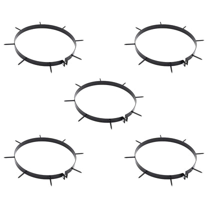 Lawn Aerator Clamp with Spikes 5 pcs Black Ø 11.81 in Iron