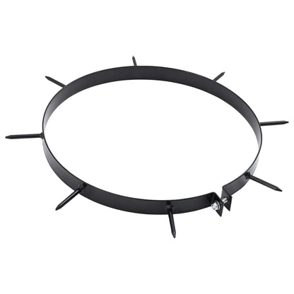 Lawn Aerator Clamp with Spikes 5 pcs Black Ø 11.81 in Iron
