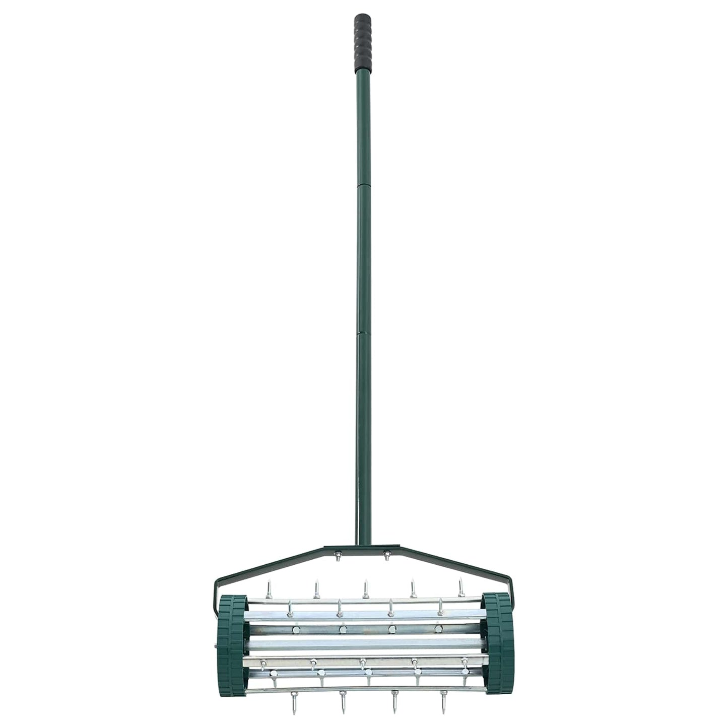 Lawn Roller Pull with Aerator Clamps Green 127.5 x 44 cm Steel