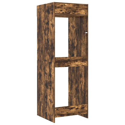 Wash Machine Cabinet with Storage Smoked Oak 67.5 x 68 x 200 cm