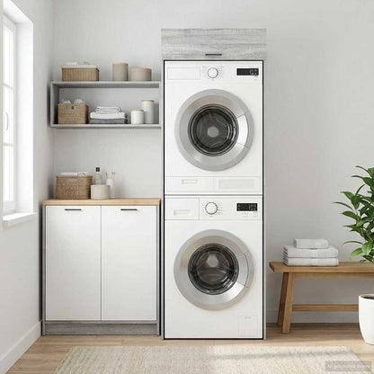 Wash Machine Cabinet with Door Grey Sonoma 67.5 x 68 x 200 cm