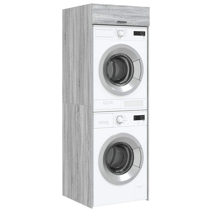 Wash Machine Cabinet with Door Grey Sonoma 67.5 x 68 x 200 cm