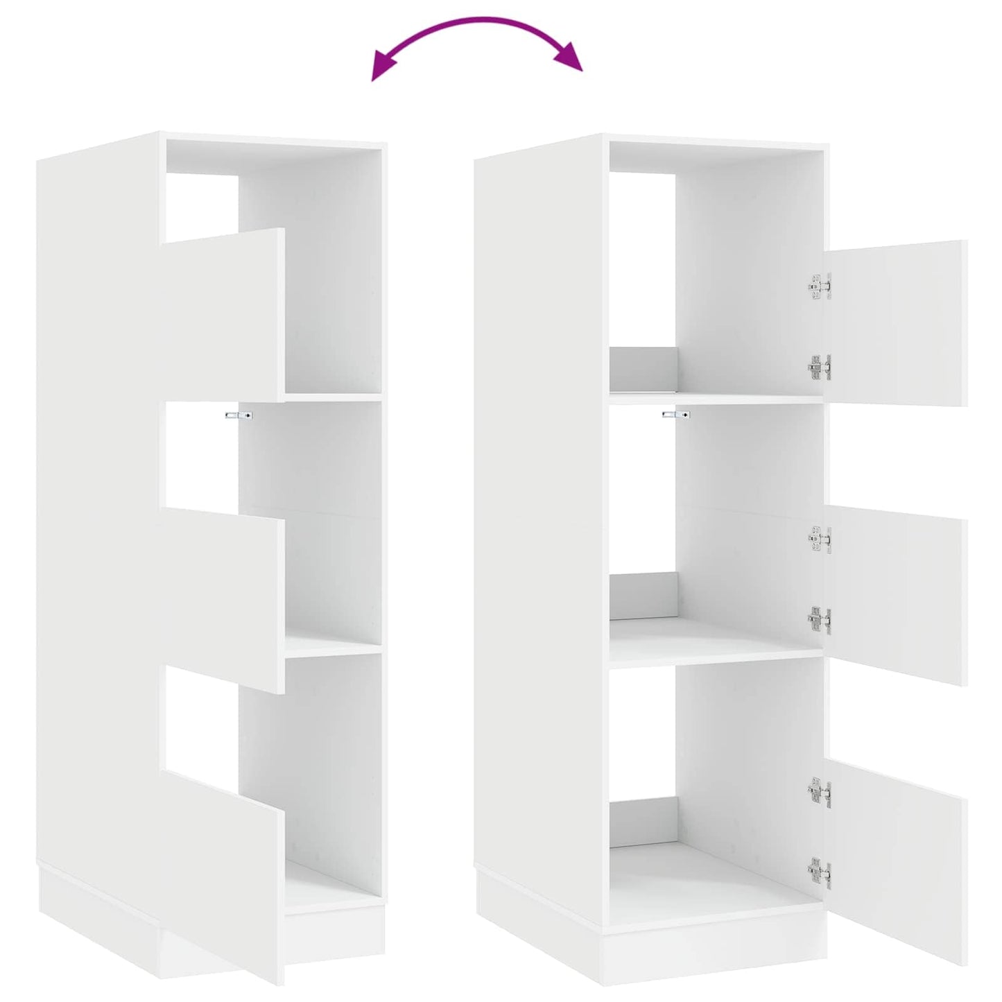 Laundry Cabinet with Storage with Door White Engineered wood