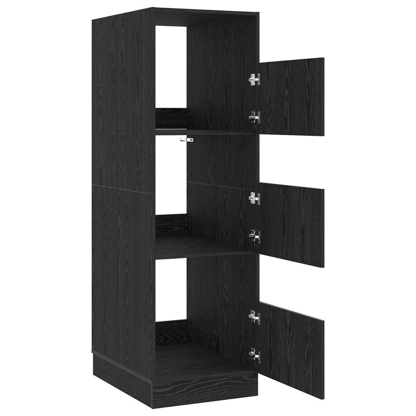 Laundry Cabinet Black Oak 50 x 68 x 162 cm Engineered wood