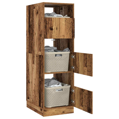 Laundry Cabinet with Storage with Door Old Wood Engineered wood