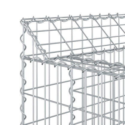 Gabion Raised Bed 2 pcs Silver