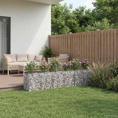 Gabion Raised Bed 2 pcs Silver