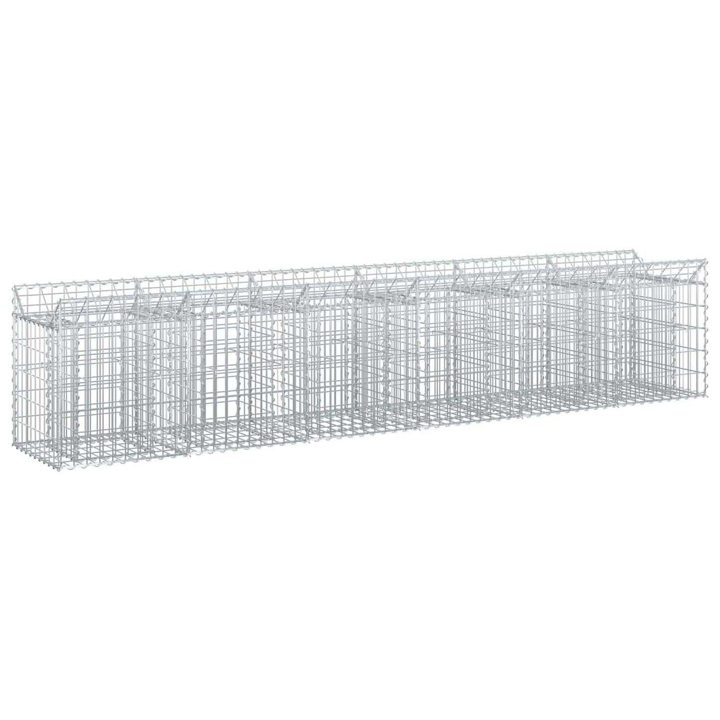 Gabion Raised Bed 2 pcs Silver