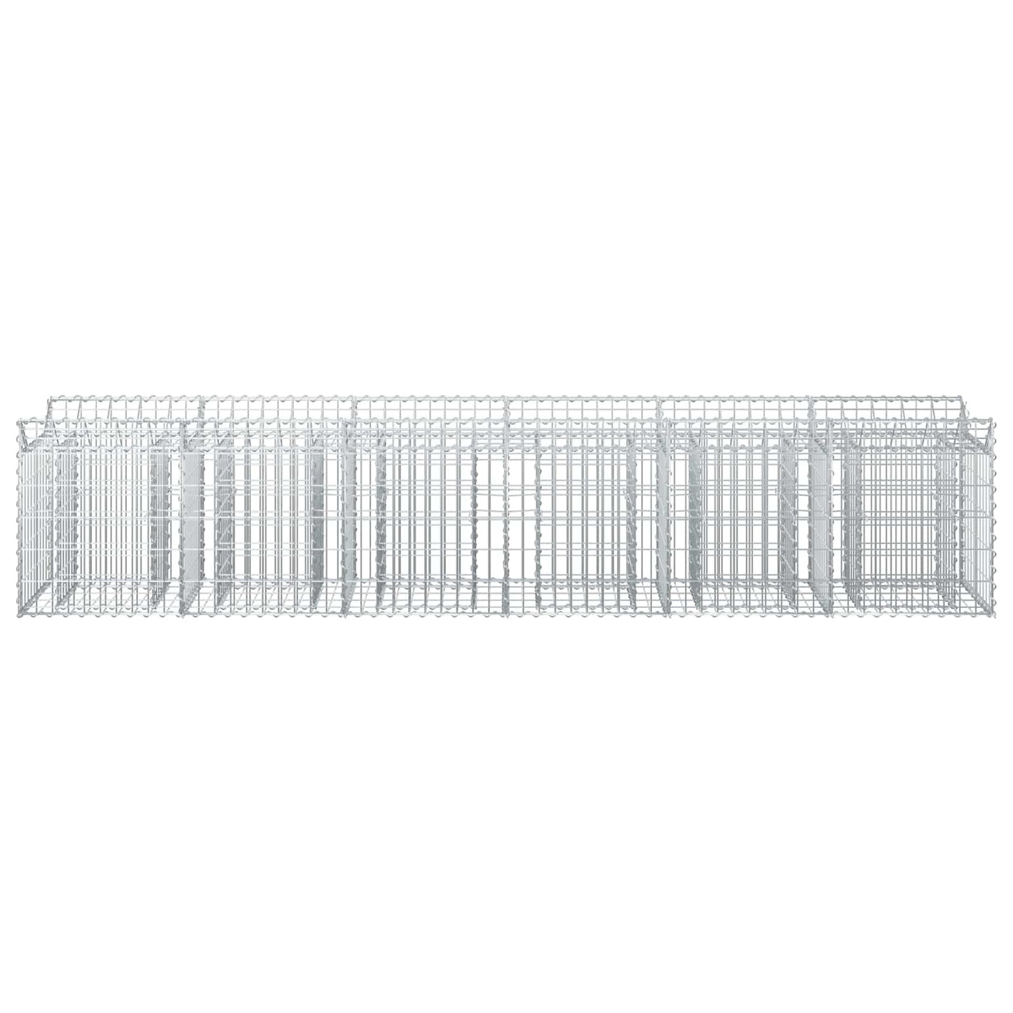 Gabion Raised Bed 2 pcs Silver