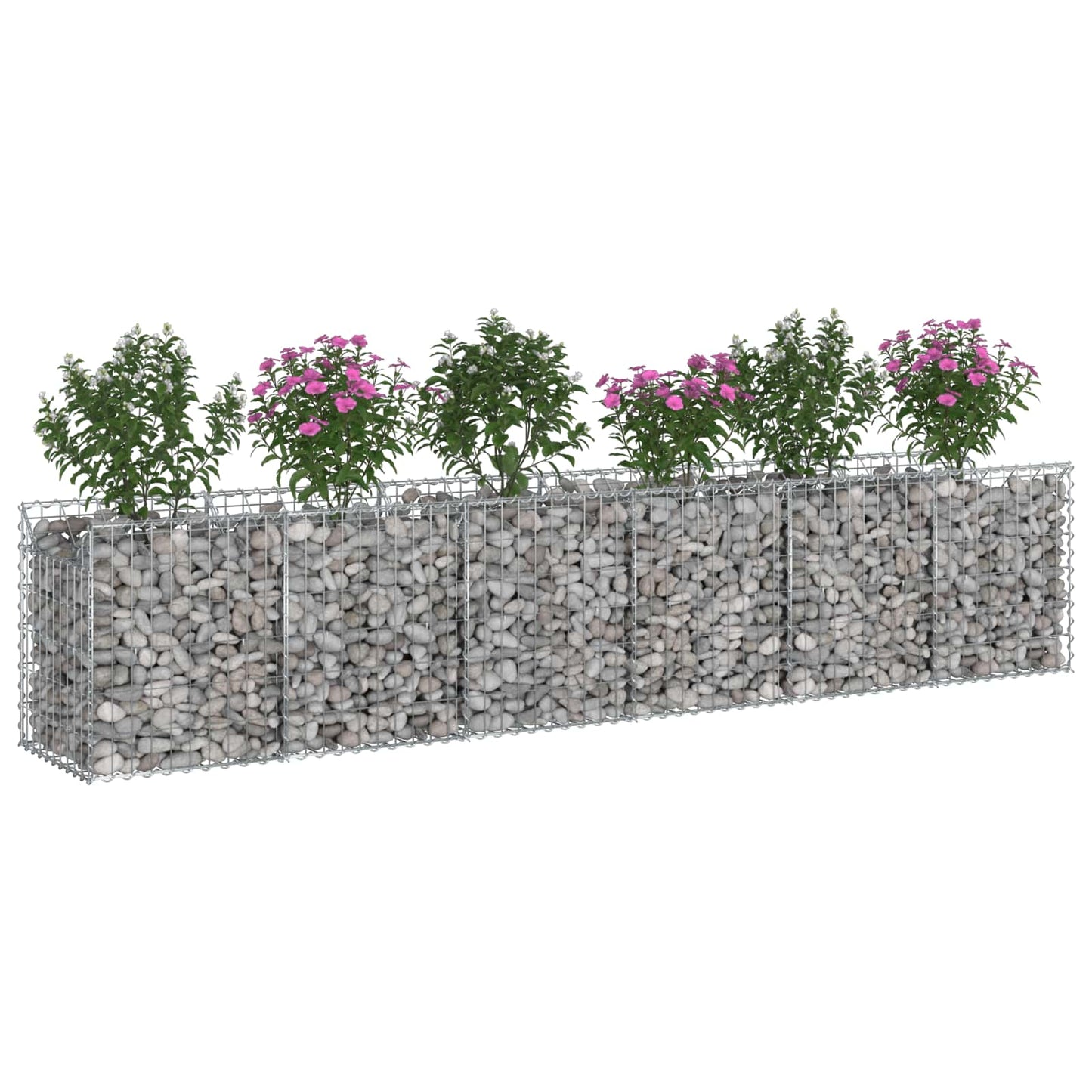 Gabion Raised Bed 2 pcs Silver
