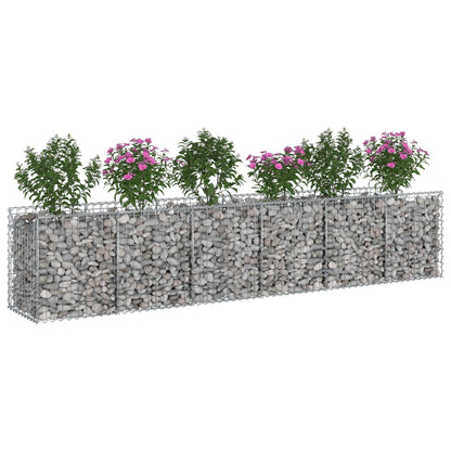 Gabion Raised Bed 2 pcs Silver
