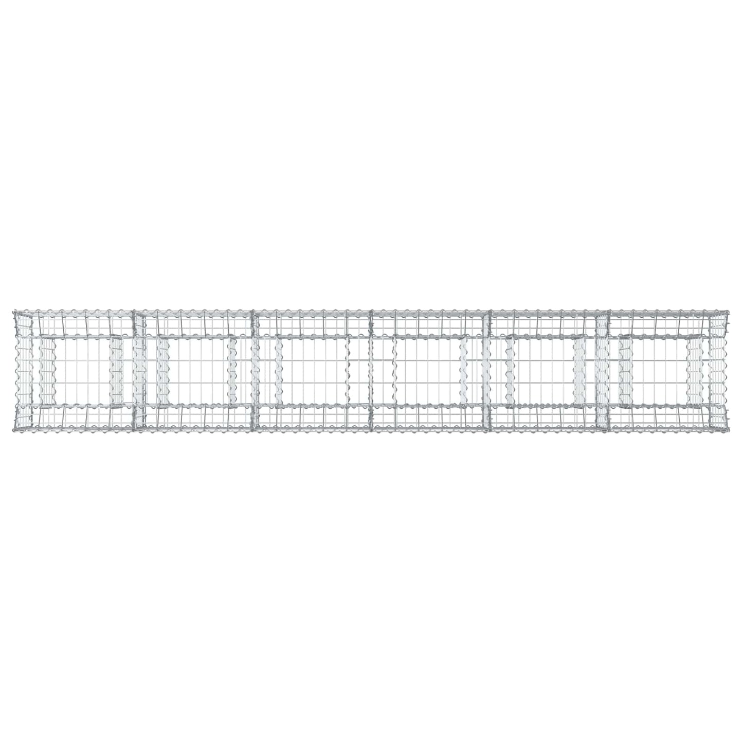 Gabion Raised Bed 2 pcs Silver