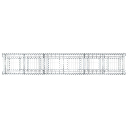 Gabion Raised Bed 2 pcs Silver