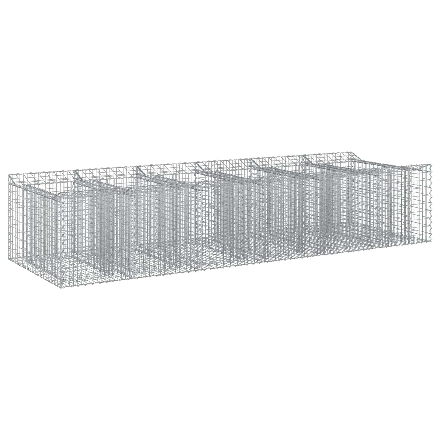 Gabion Raised Bed 2 pcs Silver