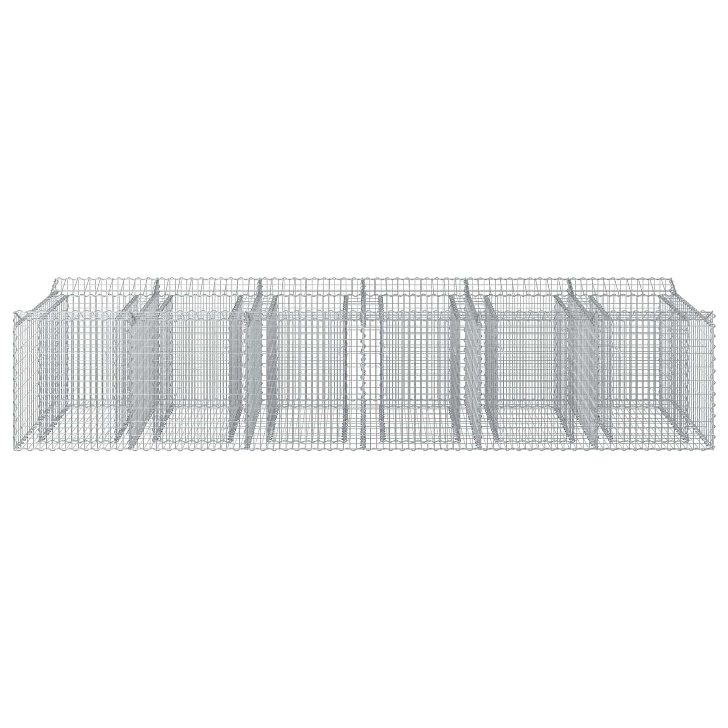 Gabion Raised Bed 2 pcs Silver