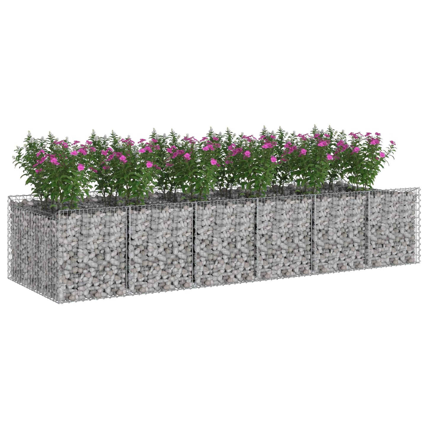 Gabion Raised Bed 2 pcs Silver