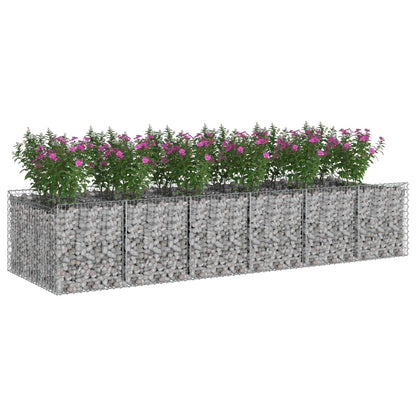 Gabion Raised Bed 2 pcs Silver