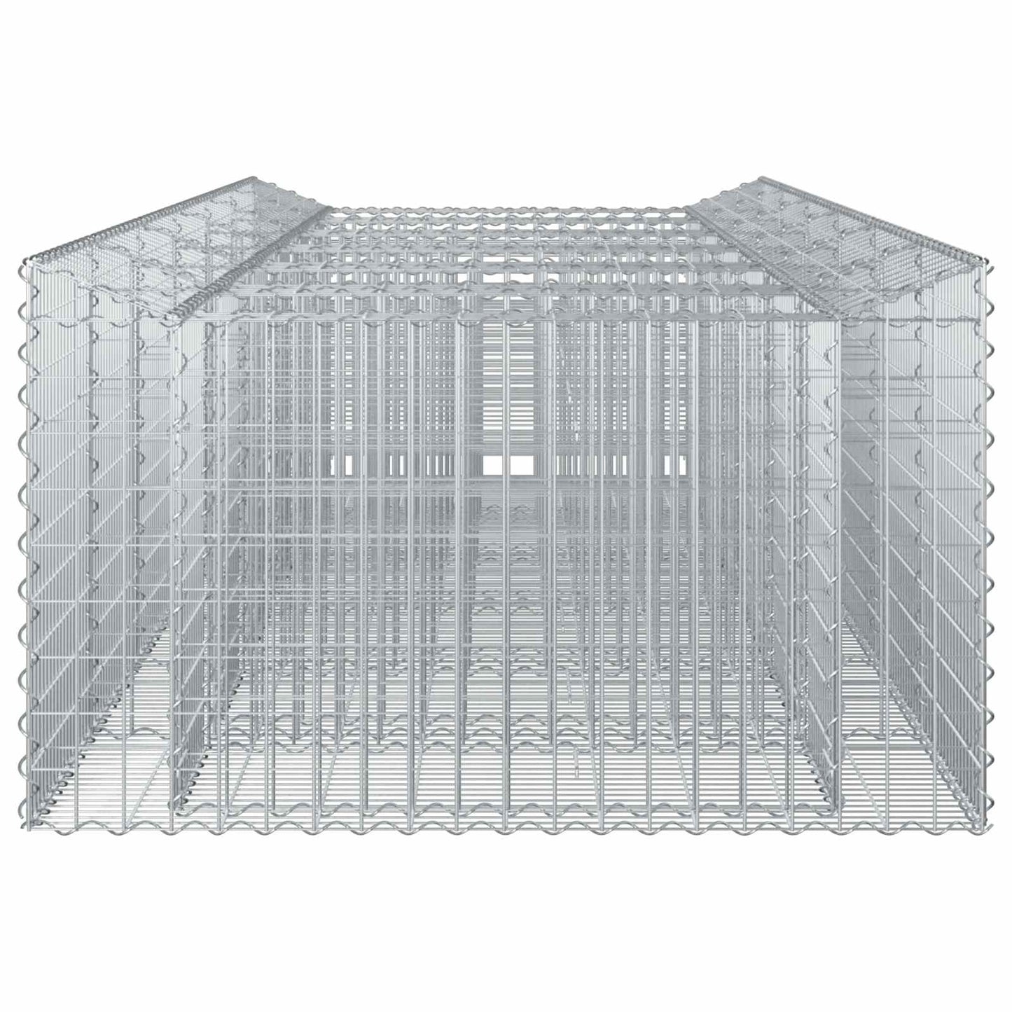 Gabion Raised Bed 2 pcs Silver