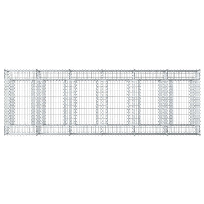 Gabion Raised Bed 2 pcs Silver
