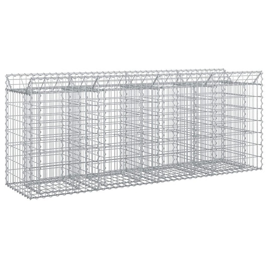 Gabion Raised Bed 2 pcs 200 x 50 x 80 cm Galvanised Steel