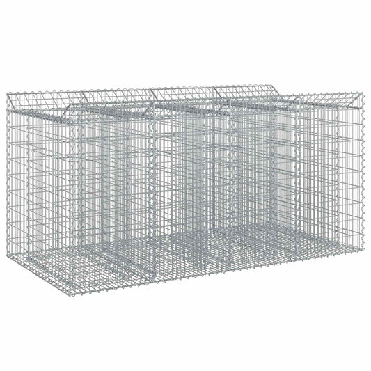 Gabion Raised Bed 2 pcs 200 x 100 x 100 cm Galvanised Steel