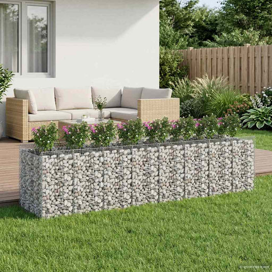 Gabion Raised Bed 4 pcs 400 x 100 x 100 cm Galvanised Steel