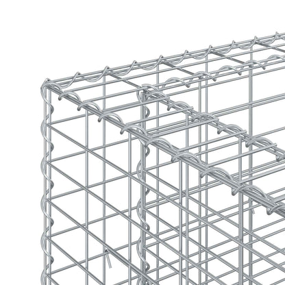 Gabion Raised Bed 2 pcs Silver 330 x 50 x 80 cm