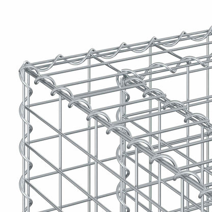 Gabion Raised Bed 2 pcs Silver 130 x 50 x 150 cm